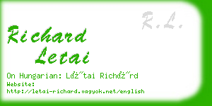 richard letai business card